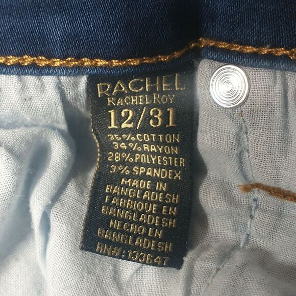 COPY - Rachel Rachel Roy Size 12 Inseam 26" Blue Denim Jeggings Pull On Jeans . - Picture 8 of 8